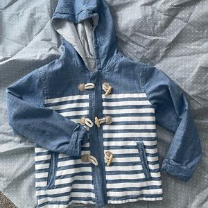 Andy and Evan Size 5 Linen Blue Jacket